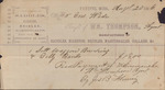 Receipt, W. M. Thompson to Ben Wade, August 20, 1866