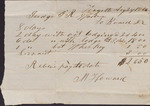 Receipt, M. Howard to Isaac R. Wade, August 29, 1866