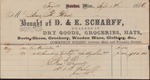 Receipt, D. & E. Scharff to Isaac R. Wade, September 1, 1866