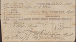 Receipt, Isaac R. Wade from William Thompson, December 31, 1866