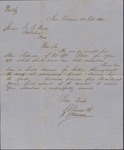 Letter, J. H. Duncan on behalf of J. J. Person to Isaac R. Wade, October 20, 1860