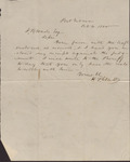 Letter, H. Y. Ellett to Isaac R. Wade, November 4, 1860