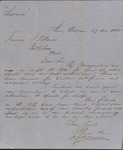 Letter, J. H. Duncan on behalf of J. J. Person to Isaac R. Wade, November 27, 1860
