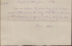 Promissory note, Dan Abbo to B. Y. Wade, January 1, 1872