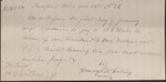 Promissory Note, Henry Whitney to B. Y. Wade, January 24, 1872