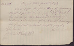 Promissory Note, Jacob Archer to B. Y. Wade, January 24, 1872