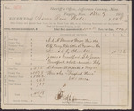 Tax Receipt, Isaac R. Wade from Sheriff's Office, December 07, 1882