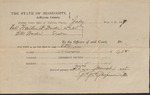 Receipt, Isaac R. Wade from Jefferson County Mississippi Probate Court Office, March 23, 1868