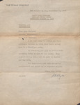 Letter, R. L. Keyes to Anna Buchanan, October 1, 1947 by R. L. Keyes