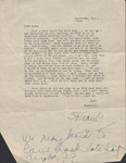 Letters, James Franklin Buchanan to Anna Buchanan, October 25, 1960 by James Franklin "Frank" Buchanan