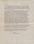 Letter, James Franklin Buchanan to Anna Buchanan, July 1968 by James Franklin "Frank" Buchanan