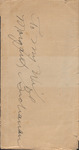 Envelope, James Franklin Buchanan to Margaret Buchanan by James Franklin "Frank" Buchanan