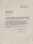 Letter, James Franklin Buchanan to Kolbs Magnavox Center, January 21, 1963 by James Franklin "Frank" Buchanan