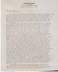Letter, James Franklin Buchanan to Paul, Eunice, Hugh and Ann Bledsoe, March 20, 1988 by James Franklin "Frank" Buchanan