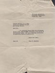 Letter, James F. Buchanan to the United States Army Finance Officer, August 30, 1946 by James Franklin "Frank" Buchanan