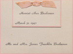 Birth Announcement card, March 31, 1947