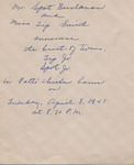 Spot Buchanan and Tip Smith Birth Announcement, April 8, 1947