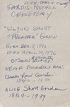 Genealogy Notes, Gordan and Buchanan Families, undated.