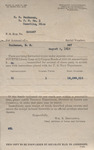 Liberty Loan Coupon Bonds Invoice, August 6, 1919