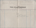 Receipt, The Star Herald to James Franklin Buchanan, May 1, 1947