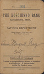 Kosciusko Bank Savings Record Book for Margaret Ray, 1921-1930