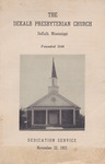 Program, Dekalb Presbyterian Church Dedication Service, November 22, 1953