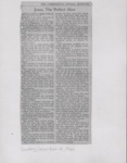 Newspaper Clipping, Jesus, the Perfect Man, The Commercial Appeal, December 18, 1960