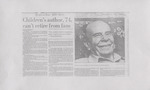 Newspaper Clipping, Children's Author, 74, Can't Retire from Fans, November 21, 1982