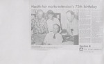 Newspaper Clippings, Health Fair Marks Extensions 75th Birthday, May 11, 1989