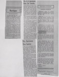 Newspaper Clippings, Webster B. and Maude W. Buchanan, 1935, 1968, and 2003
