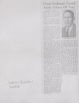 Newspaper Clipping, Frank Buchanan Named Attala Citizen of the Year, 1960