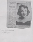 Newspaper Clipping, Engagement Announcement, January 17, 1954