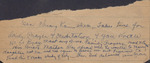 Handwritten Note, undated