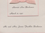 Name Card, Harriet Ann Buchanan, March 31, 1947
