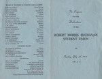 Program for the Dedication of the Robert Morris Buchanan Student Union, July 25, 1976