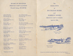 Program for the Dedication of the Buchanan Home and the Barrett Home, April 8, 1986
