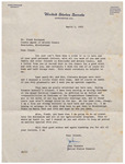 Letter, John C. Stennis to James Frankling Buchanan, March 1, 1965 by John C. Stennis