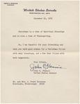 Letter, John C. Stennis to James Franklin Buchanan, December 20, 1972 by John C. Stennis