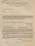 Report of Rating--Farmer Fieldman Examination, November 6, 1941 by United States Civil Service Commission