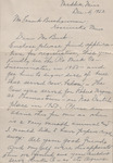 Letter, Ray Majure to James Franklin Buchanan, December 4, 1952