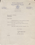 Letter, J. P. Coleman to James Franklin Buchanan, August 17, 1953