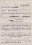 Airline Trip Accident Insurance Policy for James Franklin Buchanan, October 1973
