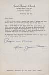 Letter, Parker J. Benson to James Franklin Buchanan, 1961 by Parker J. Benson