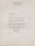 Letter, F. D. Prewitt to James Franklin Buchanan, February 14, 1961 by F. D. Prewitt
