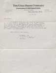 Letter, W. F. Cole to James Franklin Buchanan, February 24, 1961
