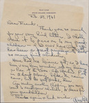 Letter, Clay Lyle to James Franklin Buchanan, February 27, 1961 by Clay Lyle