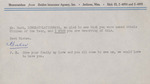 Memo, Helen to James Franklin Buchanan, Feburary 1961