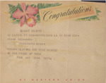 Telegram, Paul and Bena Beyt to James Franklin Buchanan, February 1961 by Paul Beyt