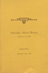 Citizen Award Banquet Program, February 13, 1961