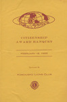 Citizen Award Banquet Program, February 18, 1965